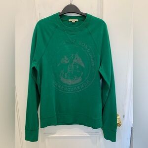 Burberry Brit green distressed sweatshirt. Size Small